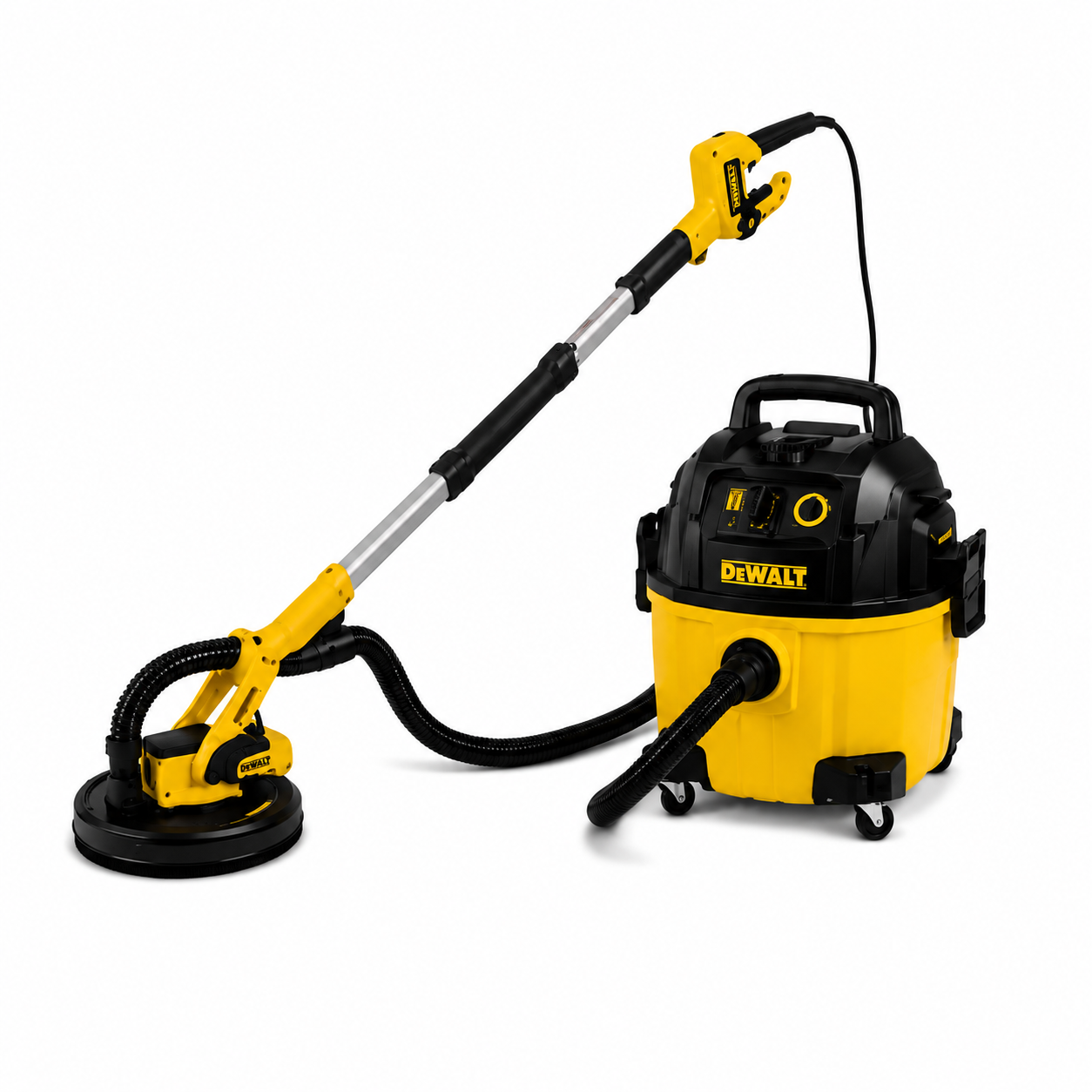 Slīpmašīna DeWalt + Celtniecības putekļu sūcējs Dewalt